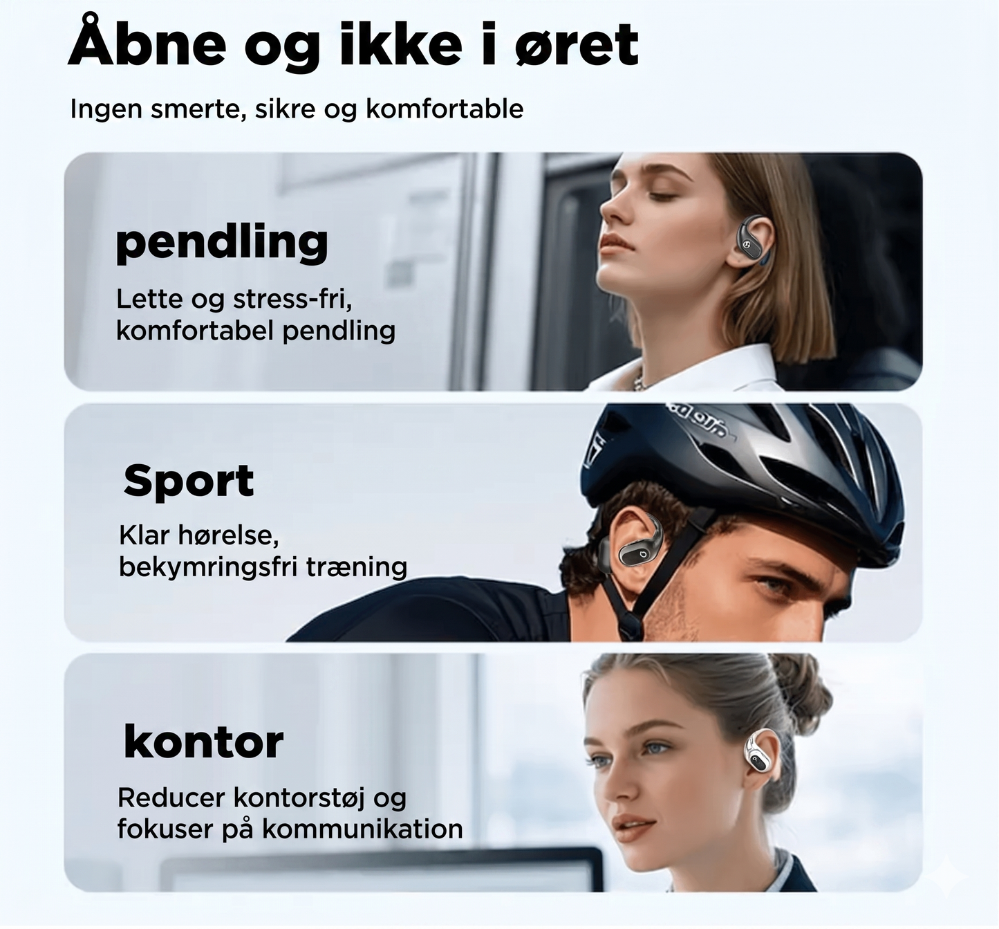 Smart AI-Oversætter Høretelefoner med Flersproget App Support
