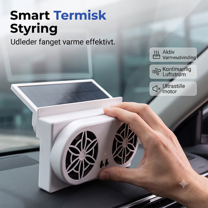 Soldrevet bilventilator – Køler bilen effektivt uden at bruge batteriet
