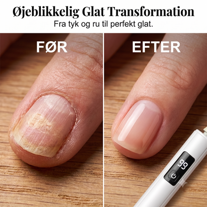 Ergonomisk Elektrisk Neglefil med Digitalt Hastighedsdisplay og 4 Udskiftelige Slibehoveder
