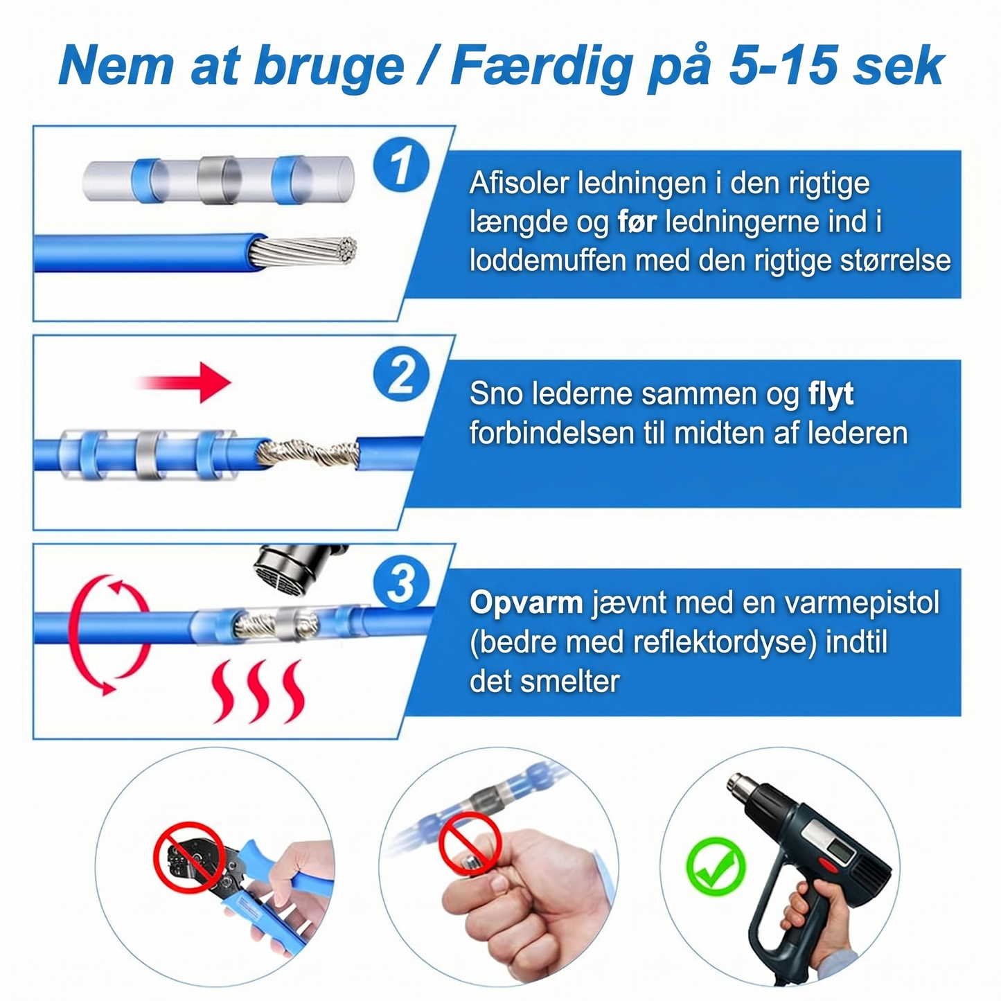 Vandtætte Loddesamlemuffer med Krympefleks