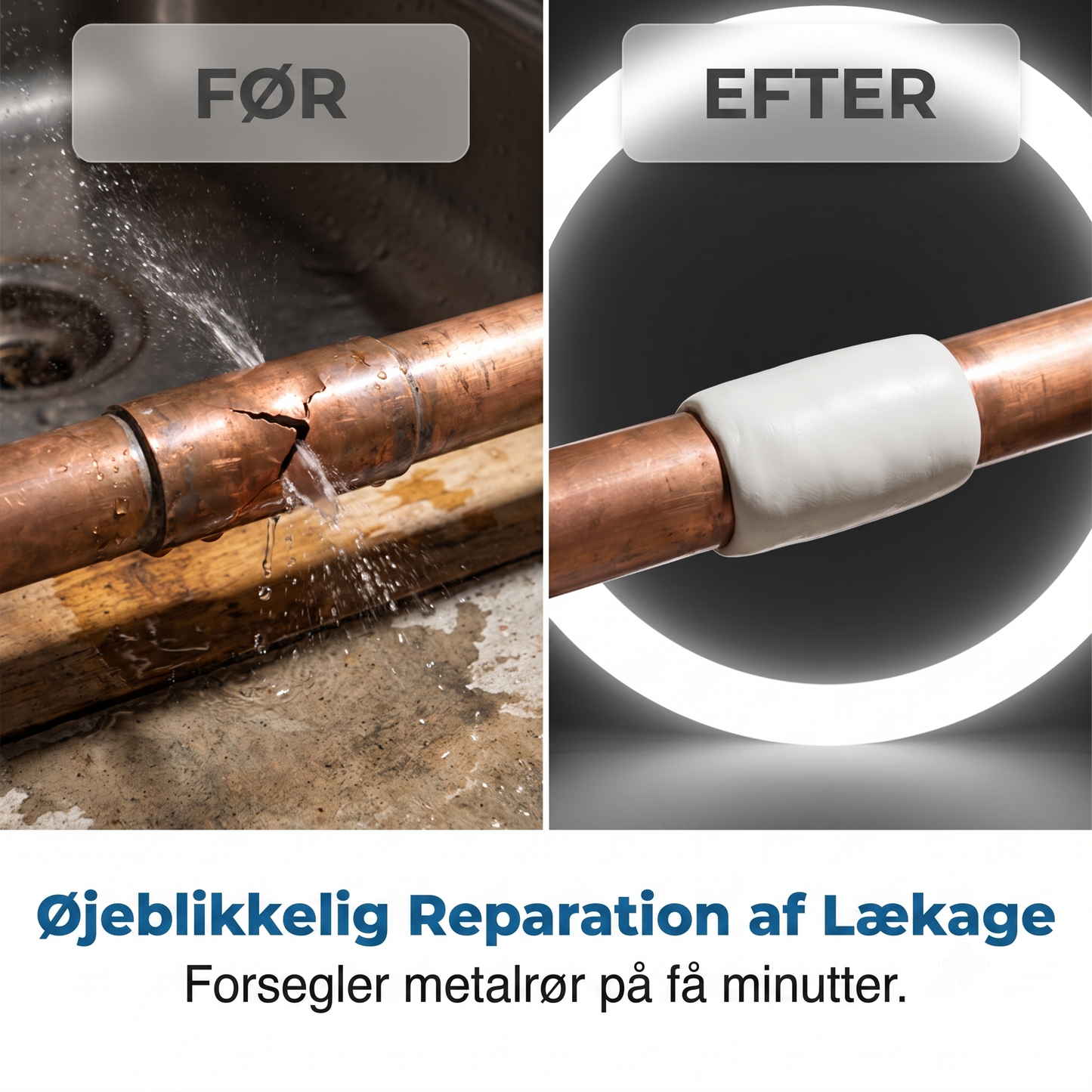 Hurtigthærdende Vandtæt Højstyrke AB Epoxyspartel