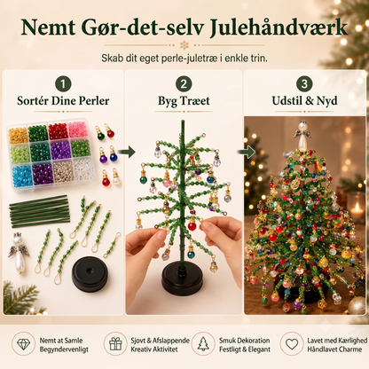 Skab dit eget juletræ med perler og glitrende DIY-dekoration