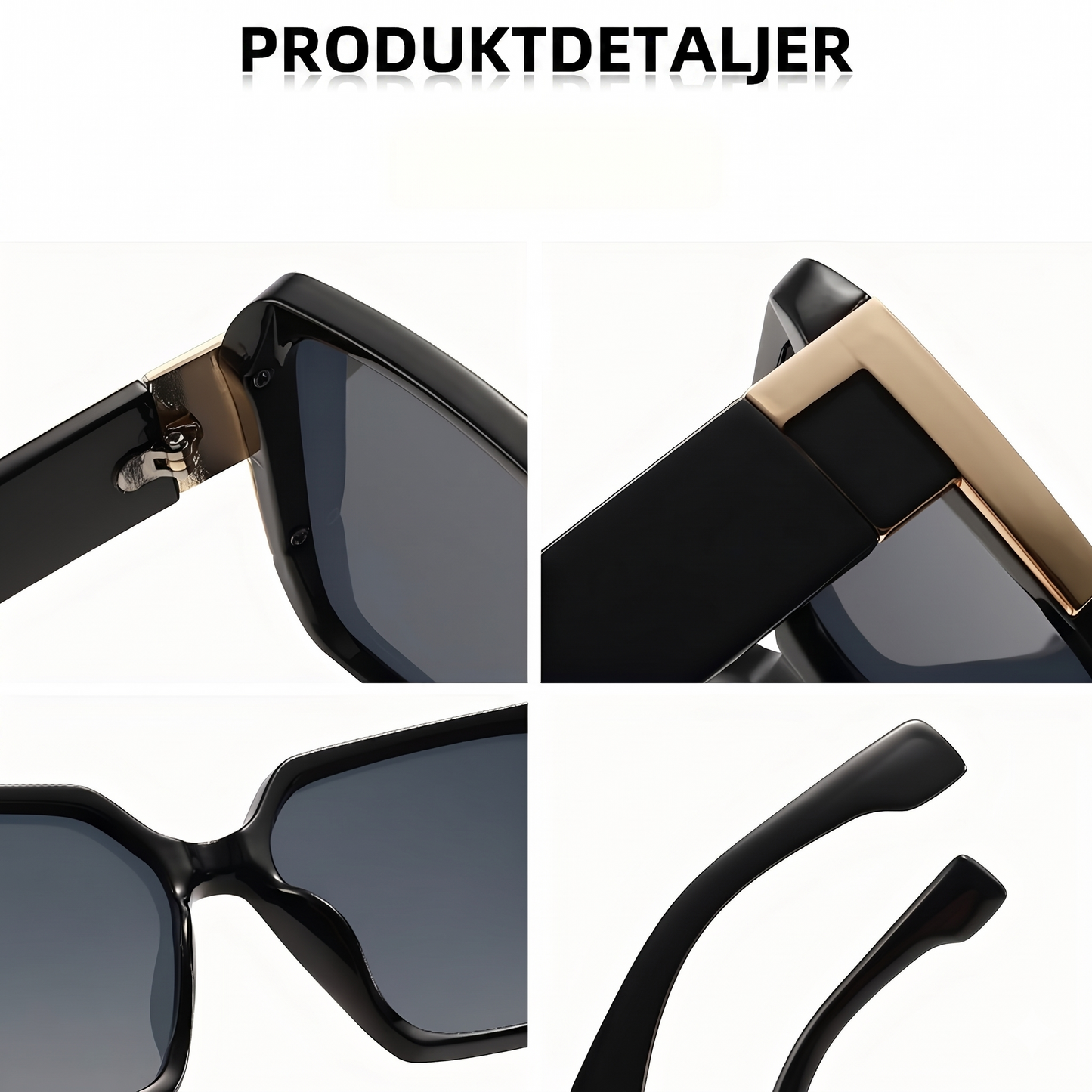 Klassiske Retro-Solbriller – Firkantet oversize-design