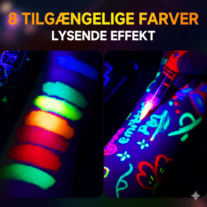 Hudvenligt UV-Glow Farvesæt til Ansigt og Krop