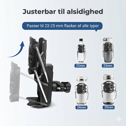 Adaptiv Flaskeholder til Cykel – 360° Rotation & Fleksibel Gitterstruktur