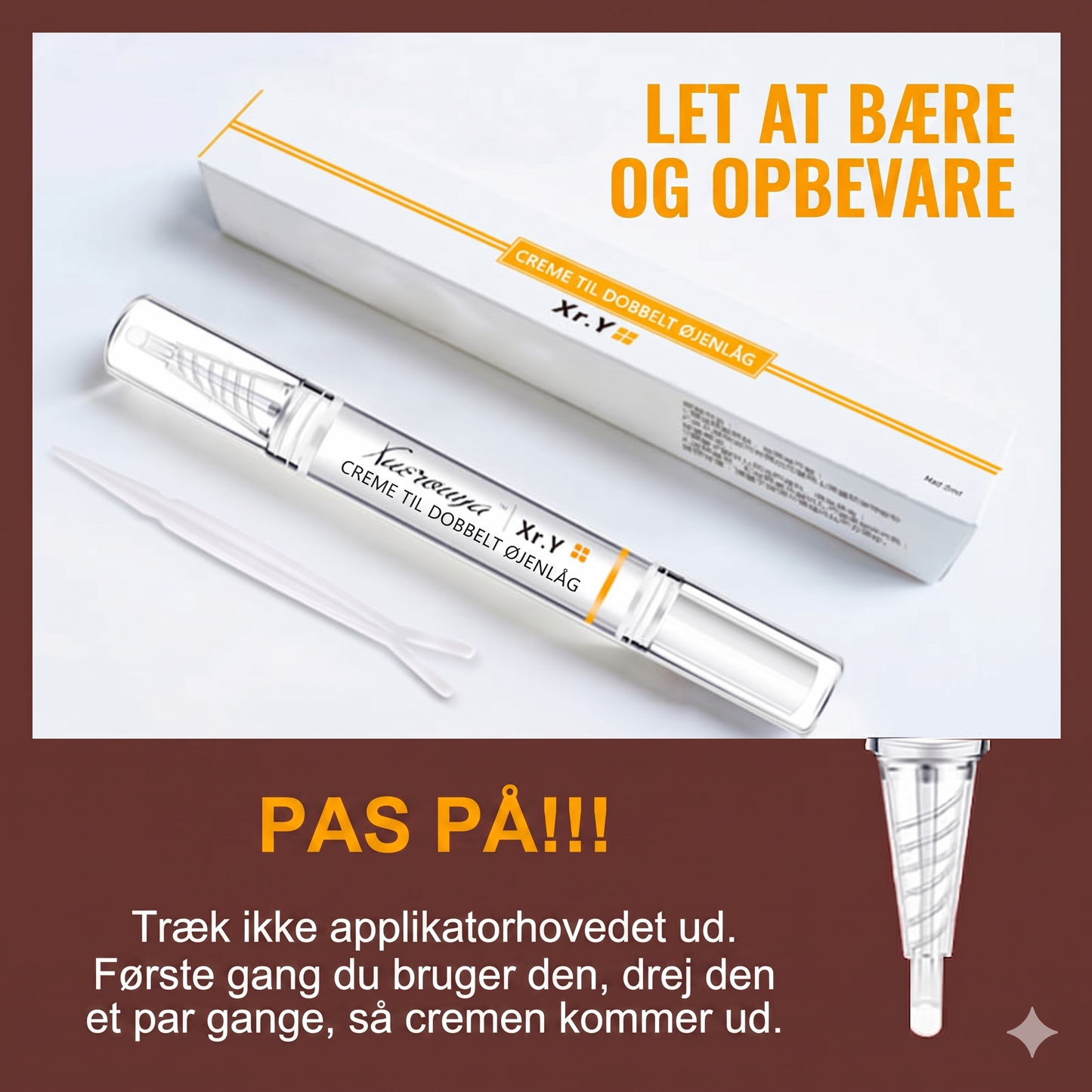Langtidsholdbar Usynlig Creme til Dobbelte Øjenlåg