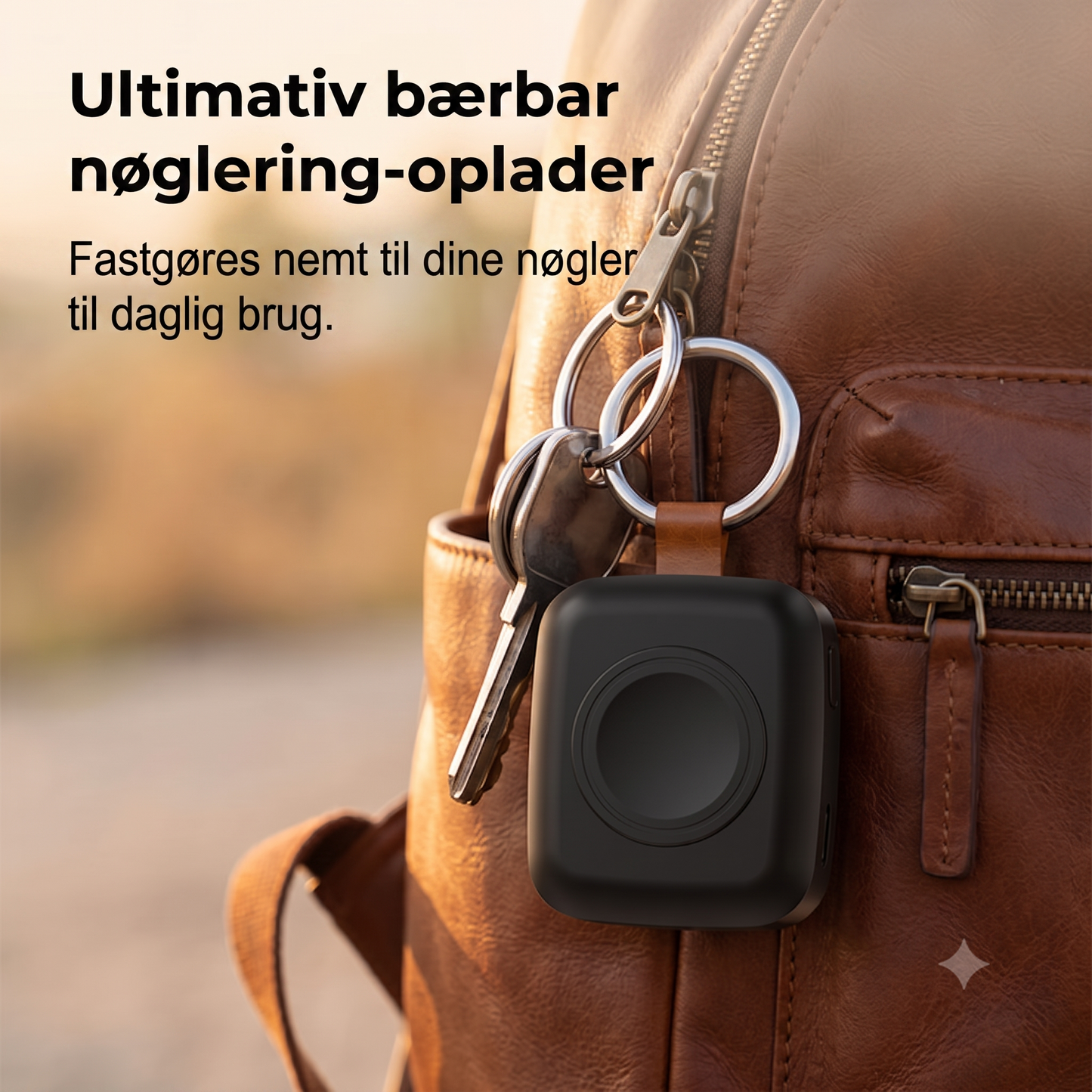 Stilfuld trådløs oplader til smartwatch – Bærbar powerbank