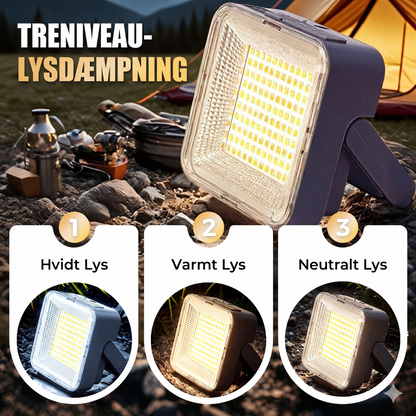 Solcelle Campinglampe med Powerbank (50W)