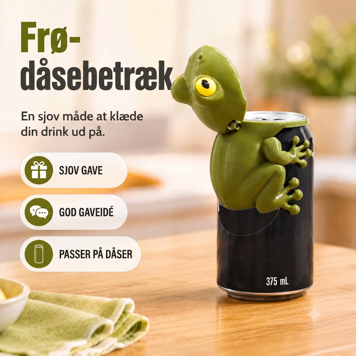 Frøformet dåselukker – Praktisk og sød beskyttelse