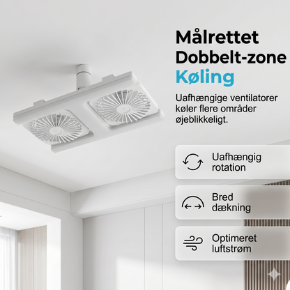 Loftventilator med LED-lys (60W) – Til standard fatning
