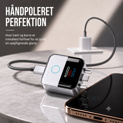 Smart USB-C opladerbeskyttelse med digital LED-skærm – Undgå overopladning