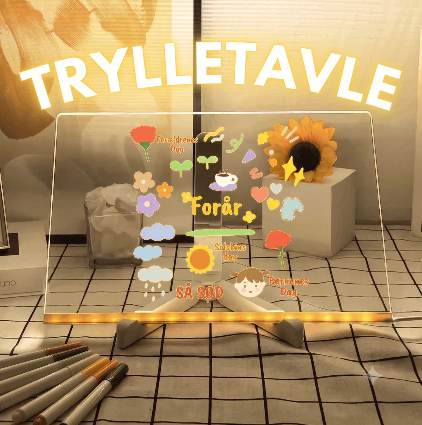 Tyndt LED-lysbord med jævn belysning til tegning og design