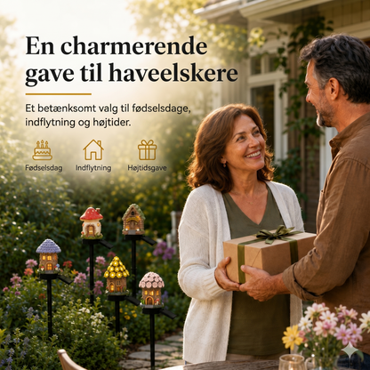 Solcelledrevet Havelampe i Eventyrligt Svampehus Design