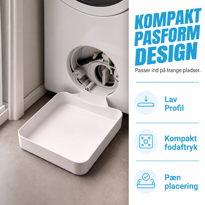 Lækagesikker Kompakt PP Vaskemaskine Drypbakke med Forhøjede Kanter
