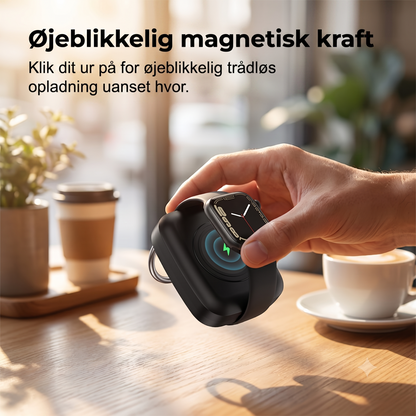 Stilfuld trådløs oplader til smartwatch – Bærbar powerbank