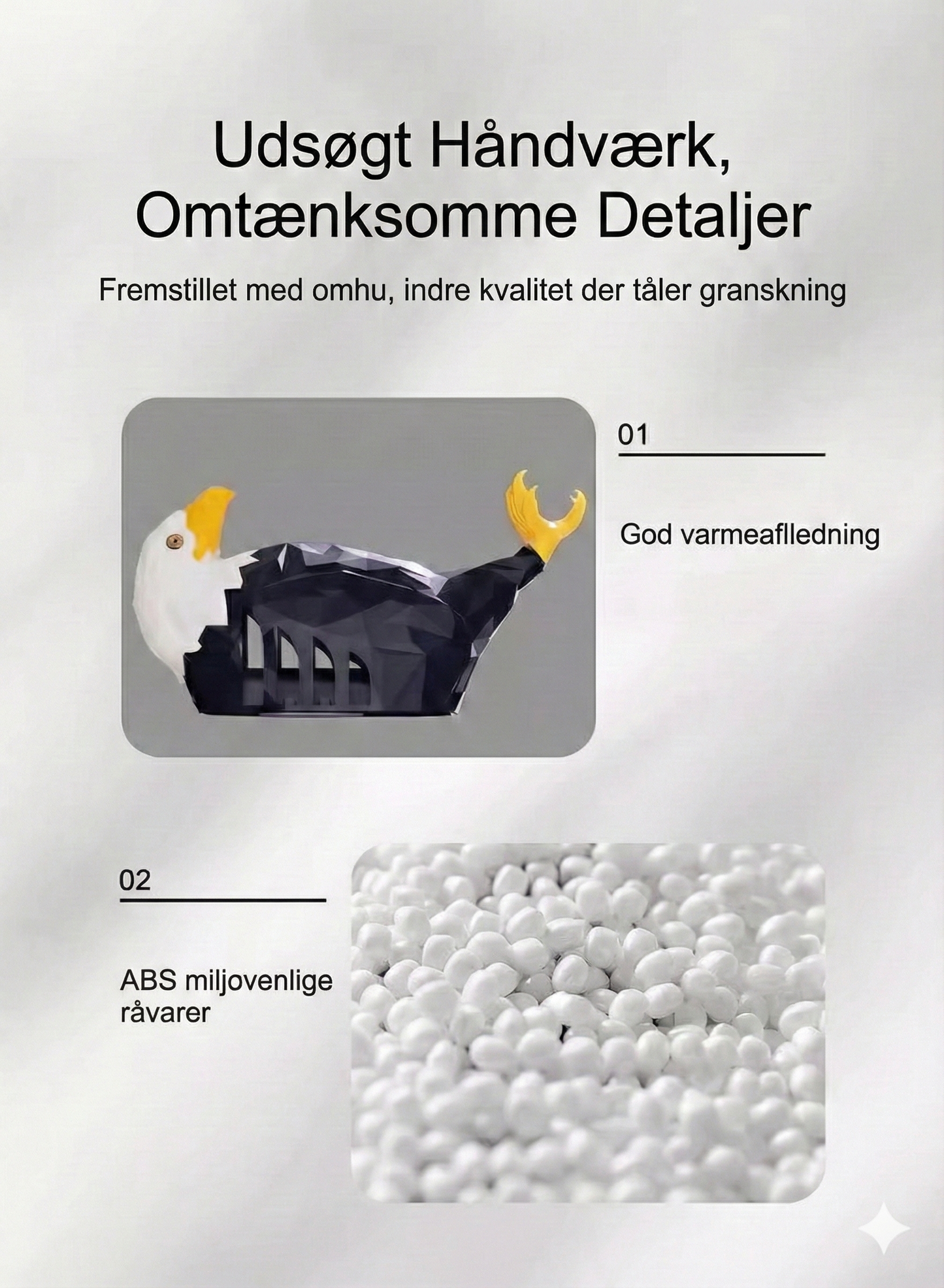 Trådløs Ørnelampe med LED – Magnetisk Væglampe med Fjernbetjening