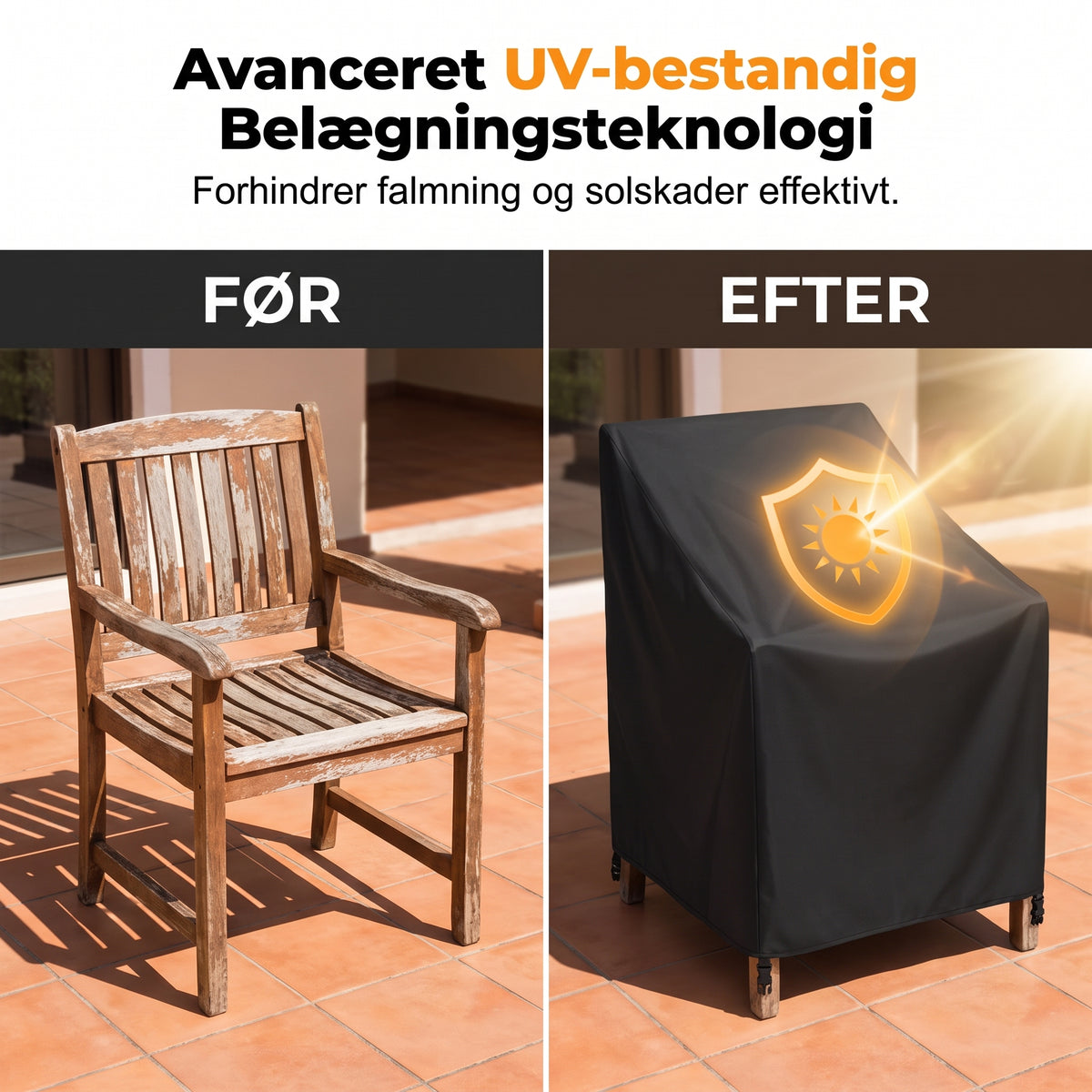 Robust og vejrbestandig beskyttelsesdække til havesæt mod regn, sol og støv