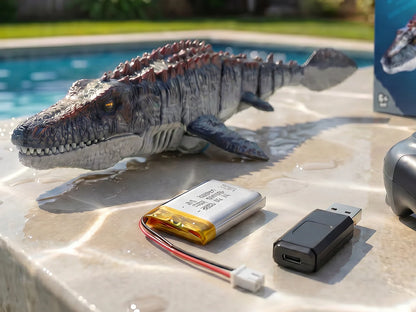 Fjernstyret Bionisk Mosasaurus med Vandsprøjt