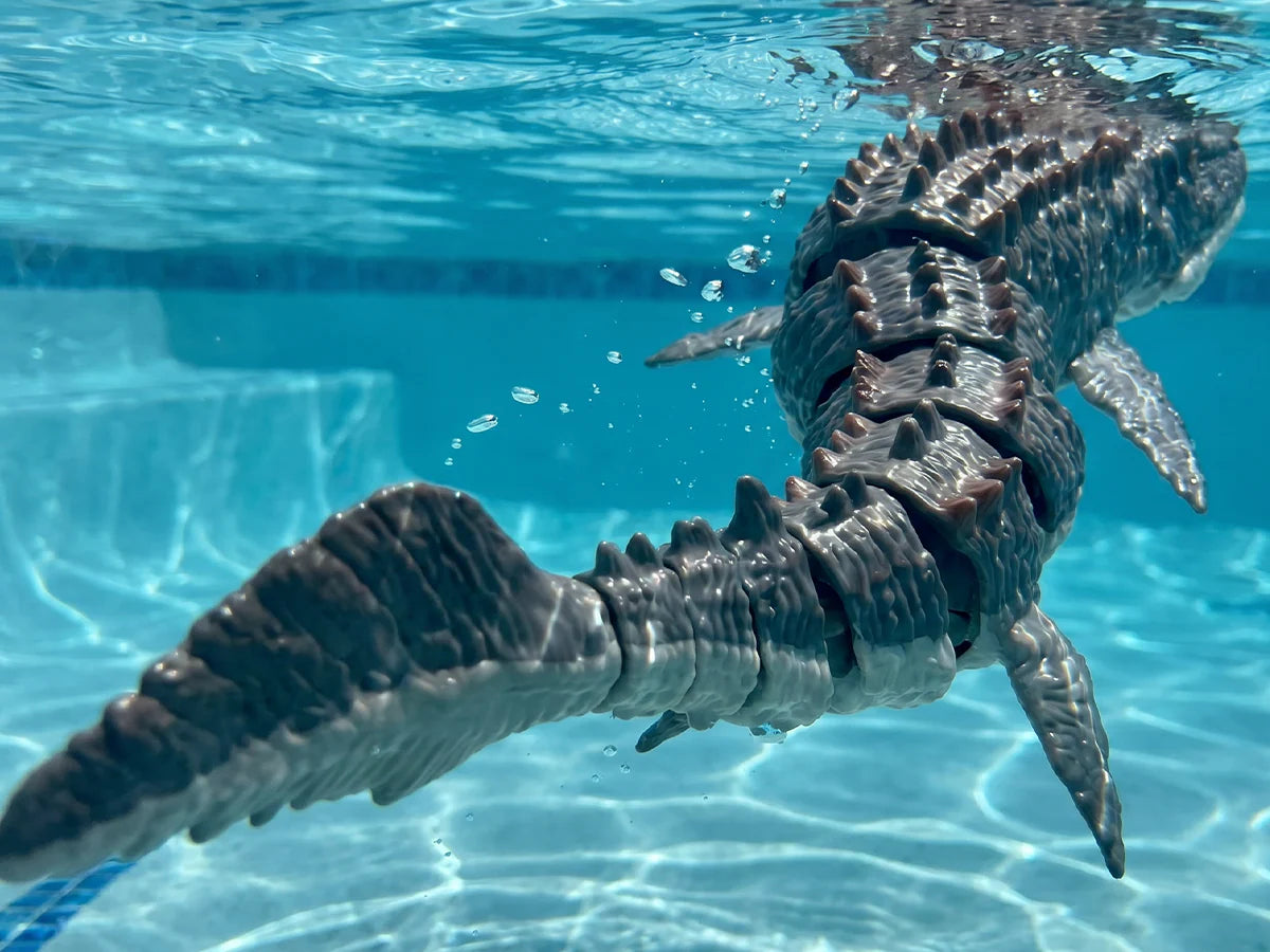 Fjernstyret Bionisk Mosasaurus med Vandsprøjt
