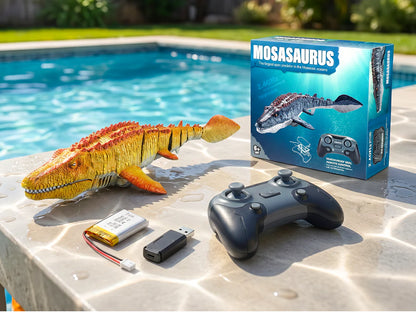 Fjernstyret Bionisk Mosasaurus med Vandsprøjt