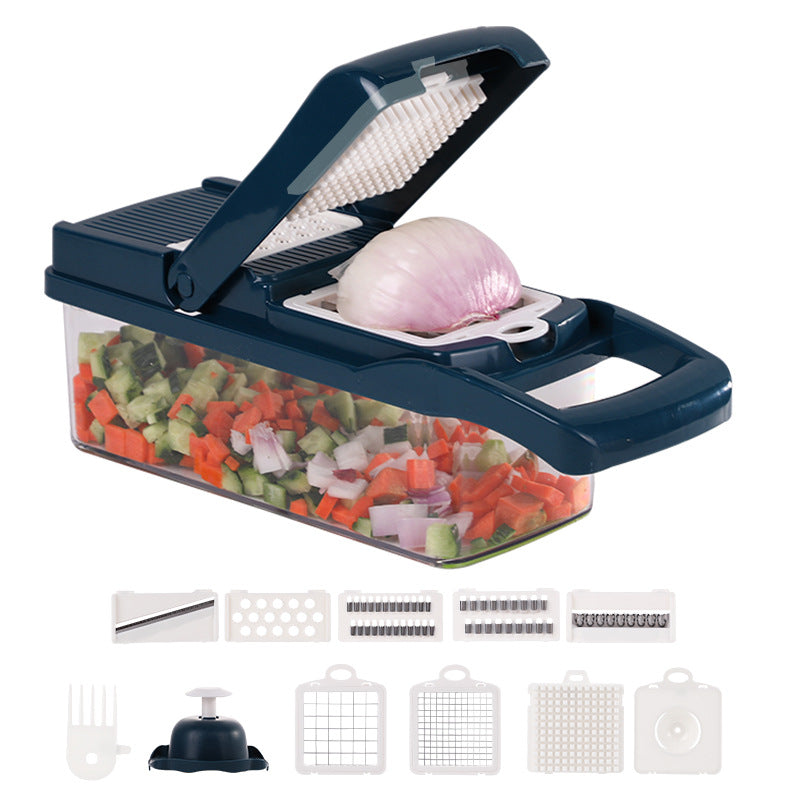 Sæt med 16 dele Multifunktionel Grøntsagssnitter – Spar Tid i Køkkenet