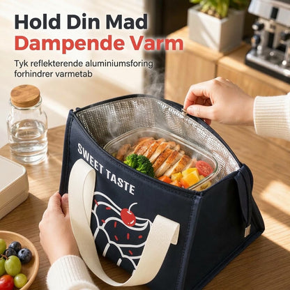 Ekstra Tyk Termotaske til Frokost – Holder Varmt og Koldt, Vandtæt & Stor Kapacitet