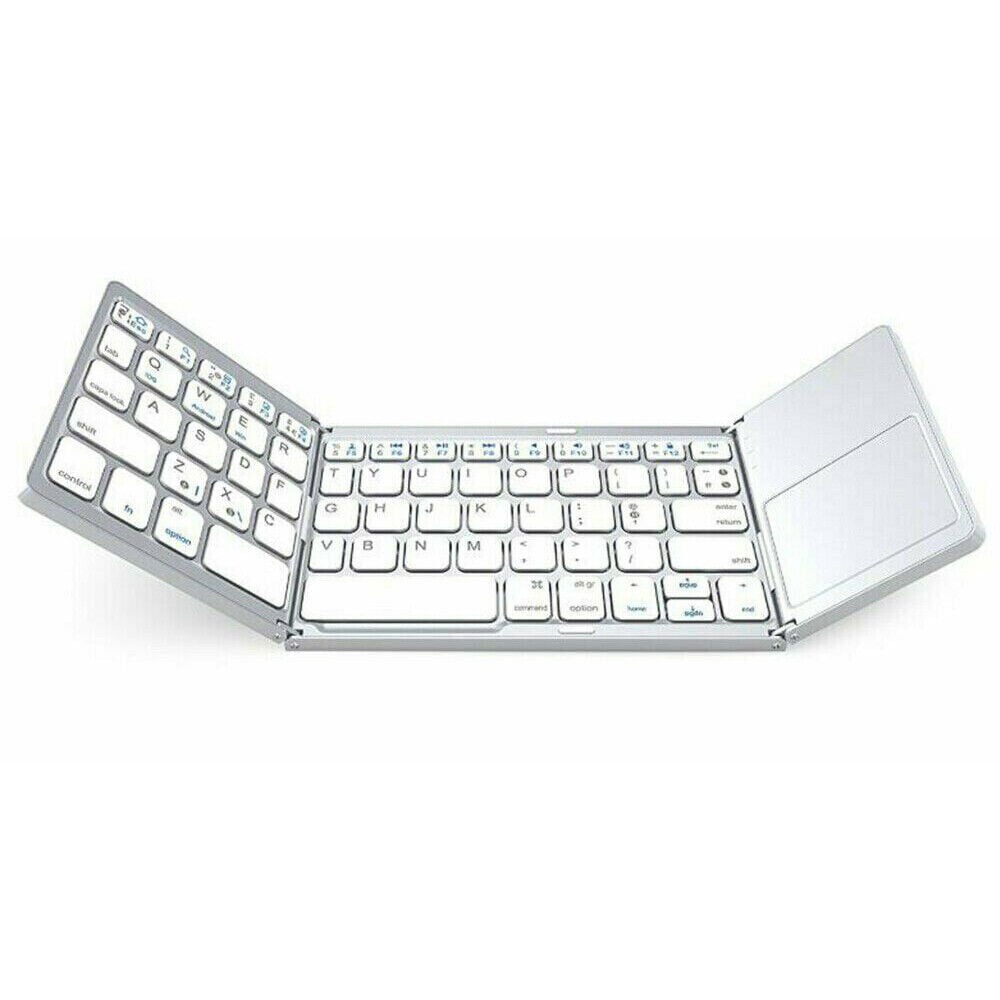 Foldbart Bluetooth Tastatur med Touchpad – Genopladeligt