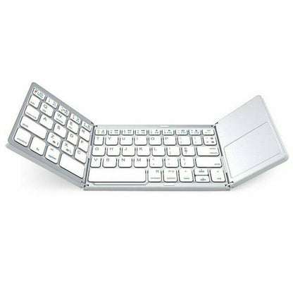 Foldbart Bluetooth Tastatur med Touchpad – Genopladeligt