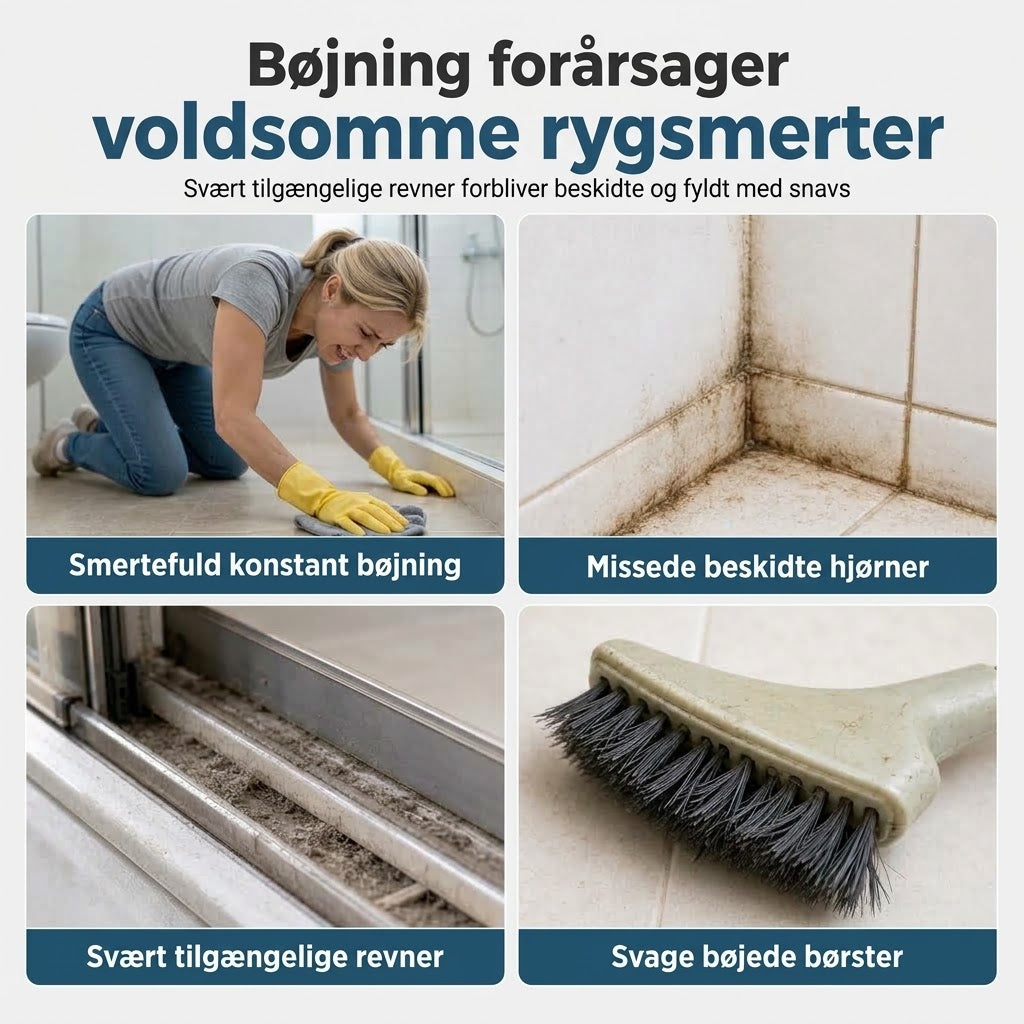 Multifunktionel Gulvskrubbe med Teleskopskaft – Nå Alle Hjørner Ubesværet