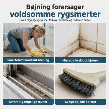 Multifunktionel Gulvskrubbe med Teleskopskaft – Nå Alle Hjørner Ubesværet