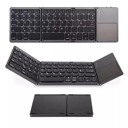 Foldbart Bluetooth Tastatur med Touchpad – Genopladeligt