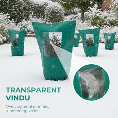 Vinterovertræk til Planter med Lynlås og Snoretræk – Frostsikker, Transparent Vindue & Robust Design – Ideelt til Frugttræer, Grøntsager og Potteplanter