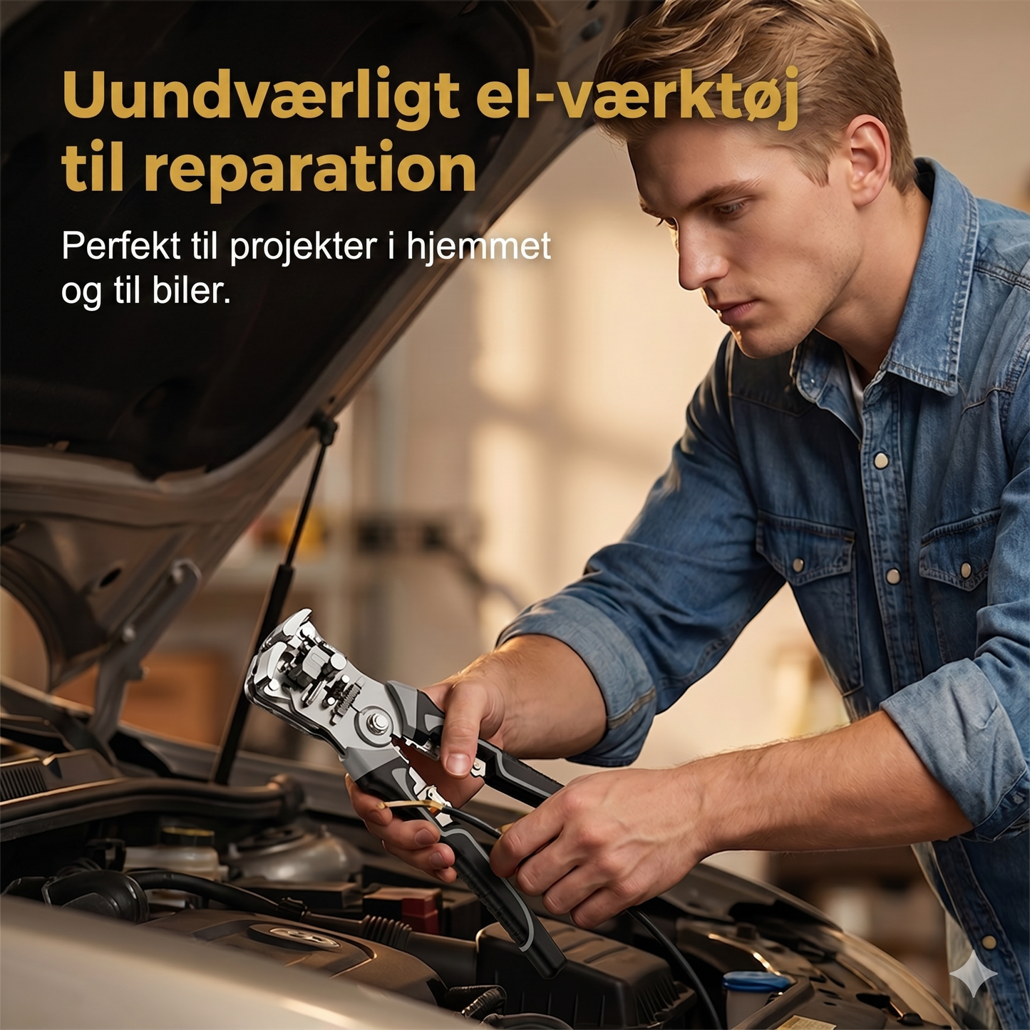 2-i-1 Automatisk Selvjusterende Afisolertang og Krympetang