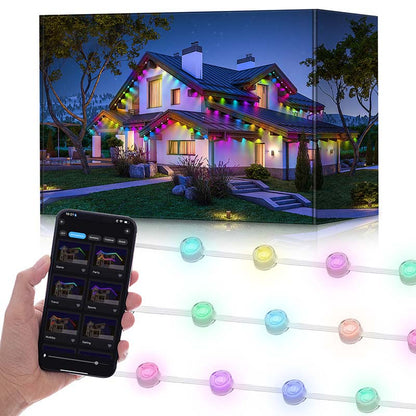 Smarte Udendørs RGB Lyskæder – App & Stemmestyring