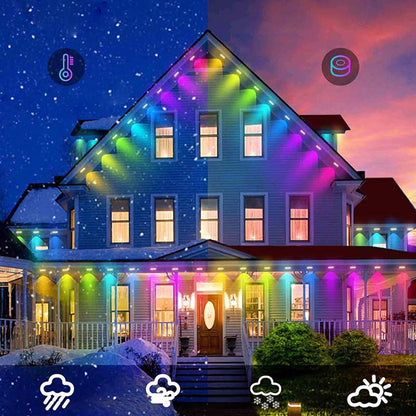 Smarte Udendørs RGB Lyskæder – App & Stemmestyring