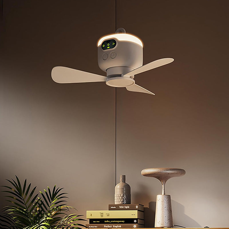 3-i-1 Camping Ventilator med Lys – Ultralydsvag motor, timer & aftageligt design