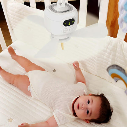 3-i-1 Camping Ventilator med Lys – Ultralydsvag motor, timer & aftageligt design