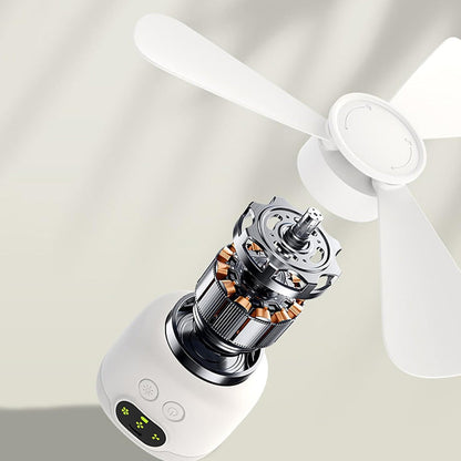 3-i-1 Camping Ventilator med Lys – Ultralydsvag motor, timer & aftageligt design