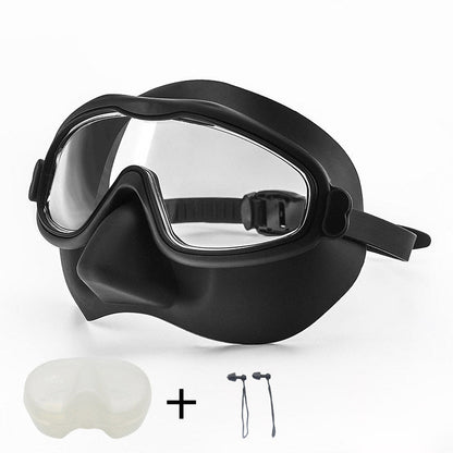 Stødsikker 180-Graders Integreret Svømmebrille med Dugfrie PC-linser