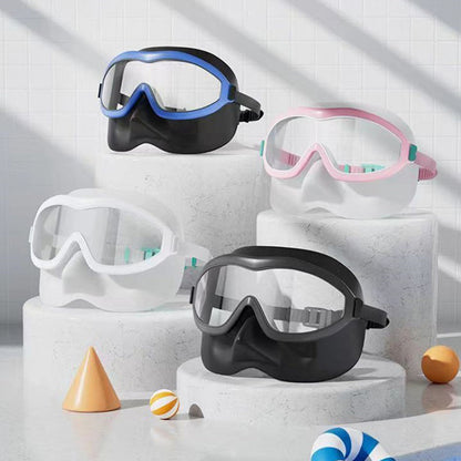 Stødsikker 180-Graders Integreret Svømmebrille med Dugfrie PC-linser