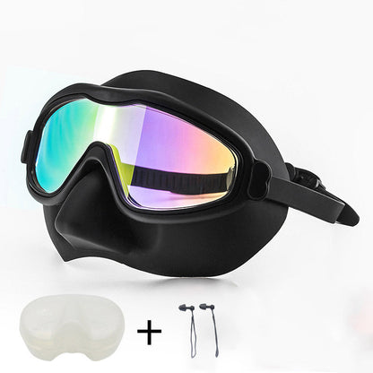 Stødsikker 180-Graders Integreret Svømmebrille med Dugfrie PC-linser