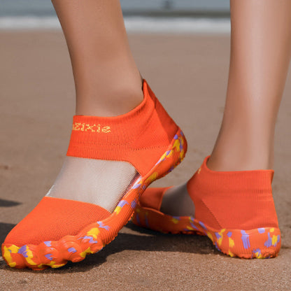Lette Slip-on Sko til Strand og Hverdag – Åndbart Strikdesign med Skridsikkert Greb