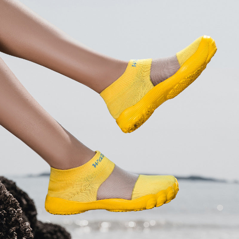 Lette Slip-on Sko til Strand og Hverdag – Åndbart Strikdesign med Skridsikkert Greb