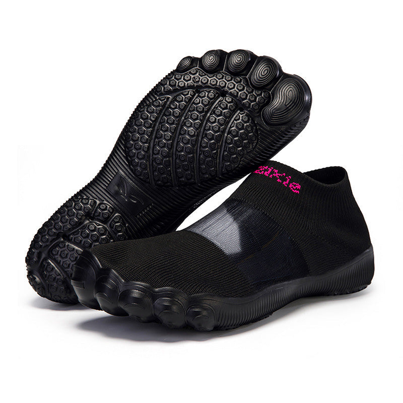 Lette Slip-on Sko til Strand og Hverdag – Åndbart Strikdesign med Skridsikkert Greb