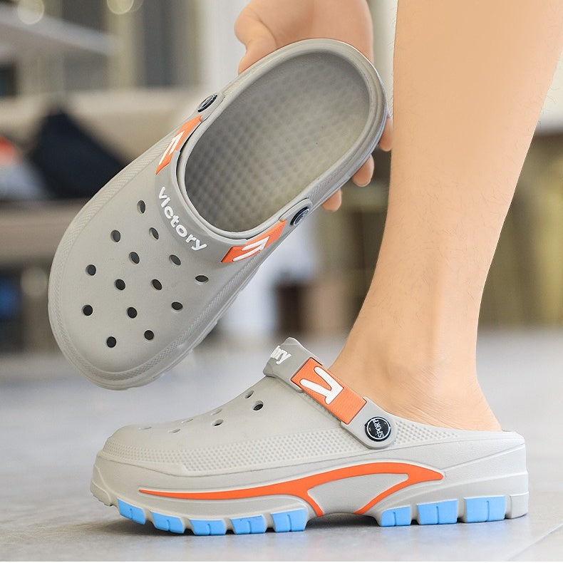 Åndbare 2-i-1 Strand-Sandaler: Skridsikker Slip-On til Mænd