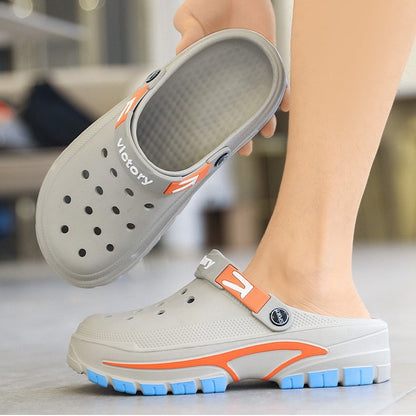 Åndbare 2-i-1 Strand-Sandaler: Skridsikker Slip-On til Mænd