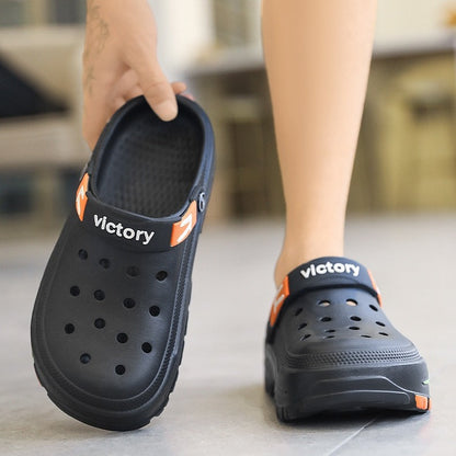 Åndbare 2-i-1 Strand-Sandaler: Skridsikker Slip-On til Mænd
