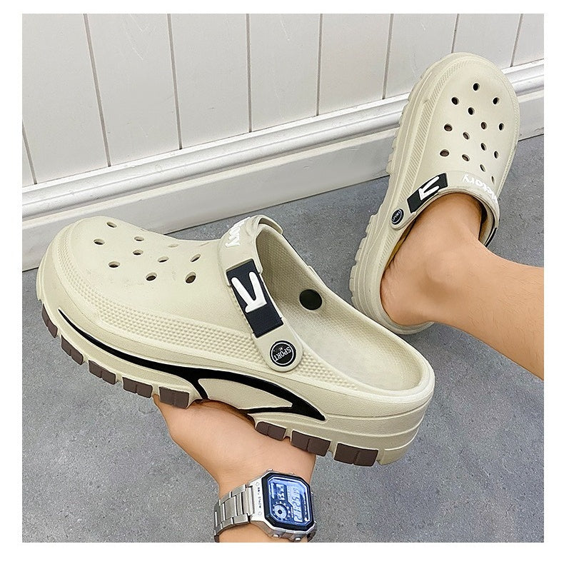 Åndbare 2-i-1 Strand-Sandaler: Skridsikker Slip-On til Mænd