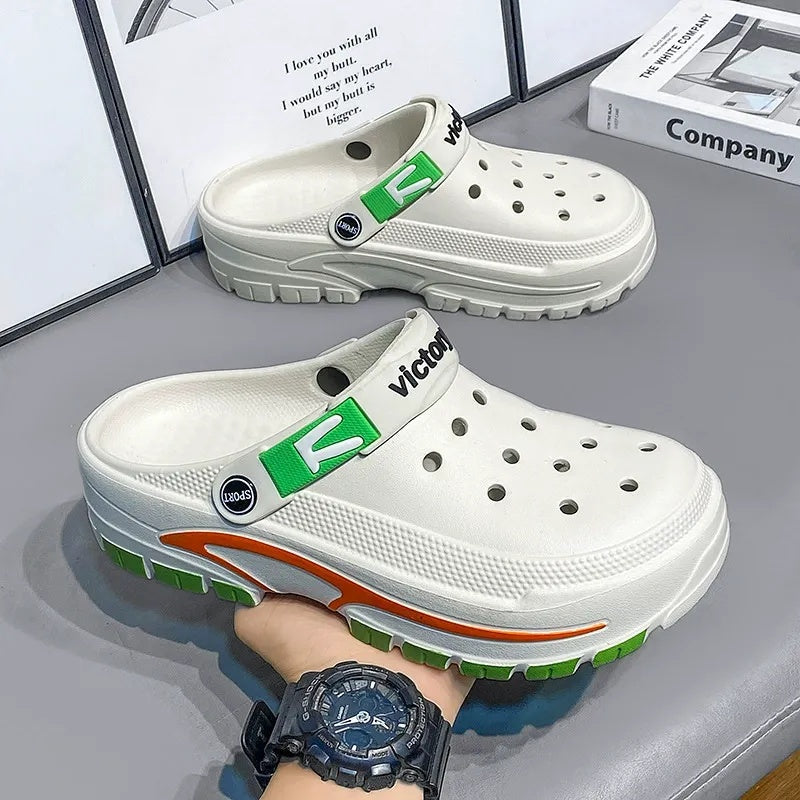 Åndbare 2-i-1 Strand-Sandaler: Skridsikker Slip-On til Mænd
