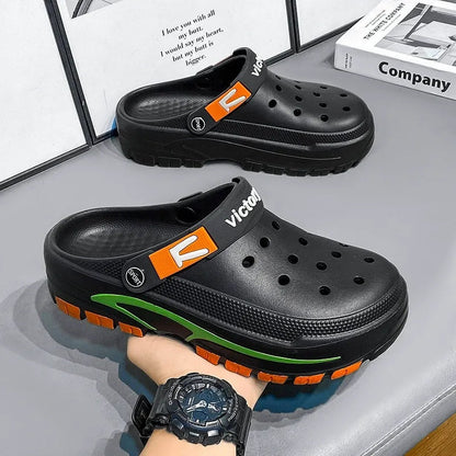 Åndbare 2-i-1 Strand-Sandaler: Skridsikker Slip-On til Mænd